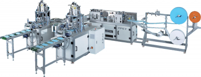 Автоматическая машина по производству утилизируемых трехслойных масок TPET ЕТ-3635